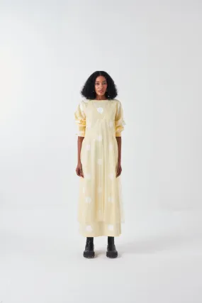 SIDE ELASTIC WAIST DRESS-BUTTER