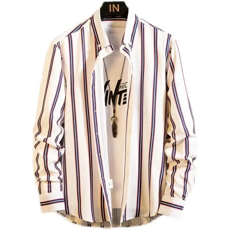 Slim Striped Cardigan Shirt