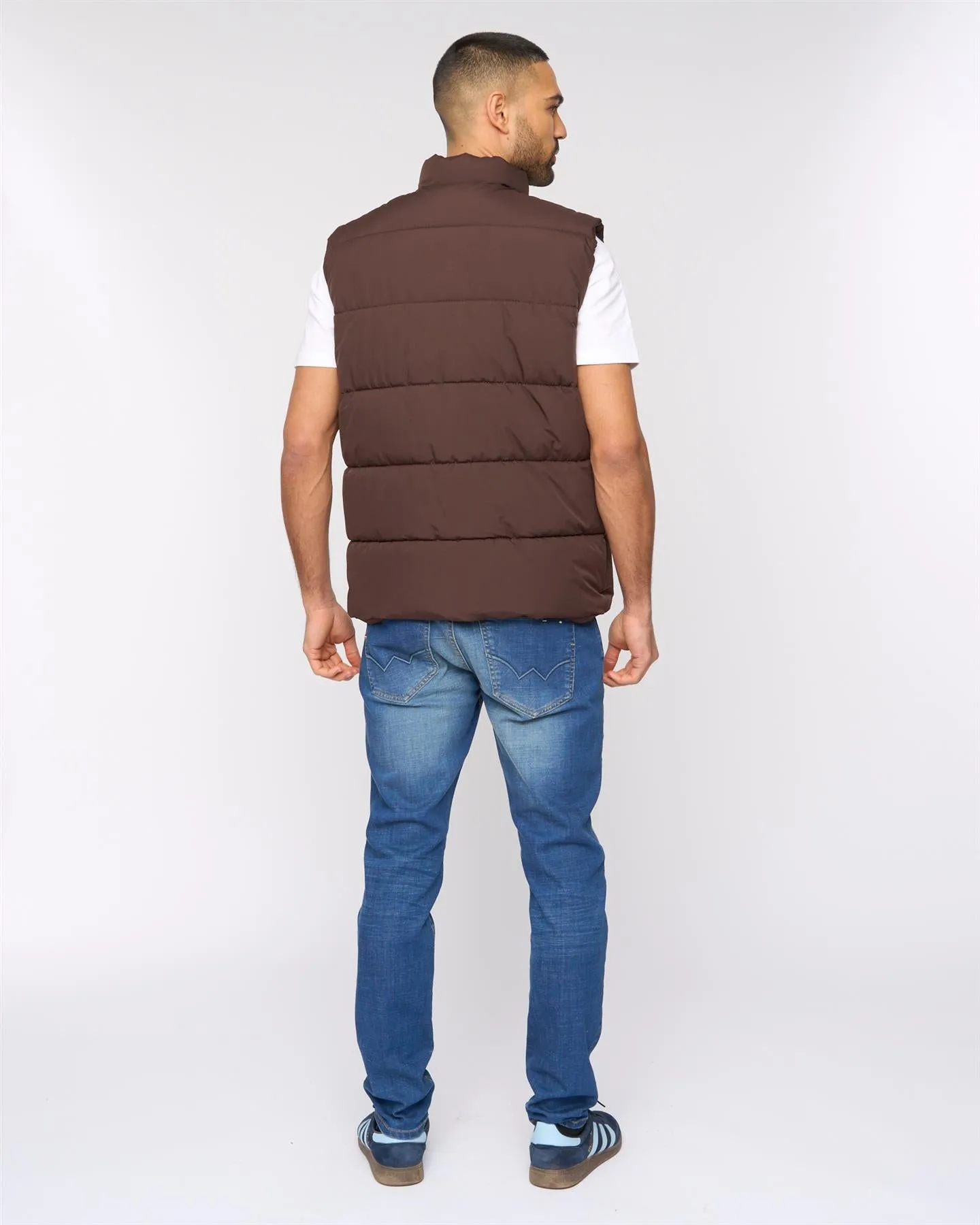 Stanten Puffer Gilet Dark Brown
