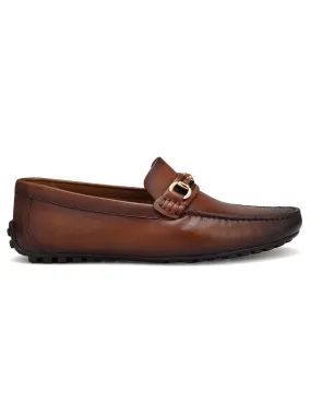 Tan Top Embellished Moccasins