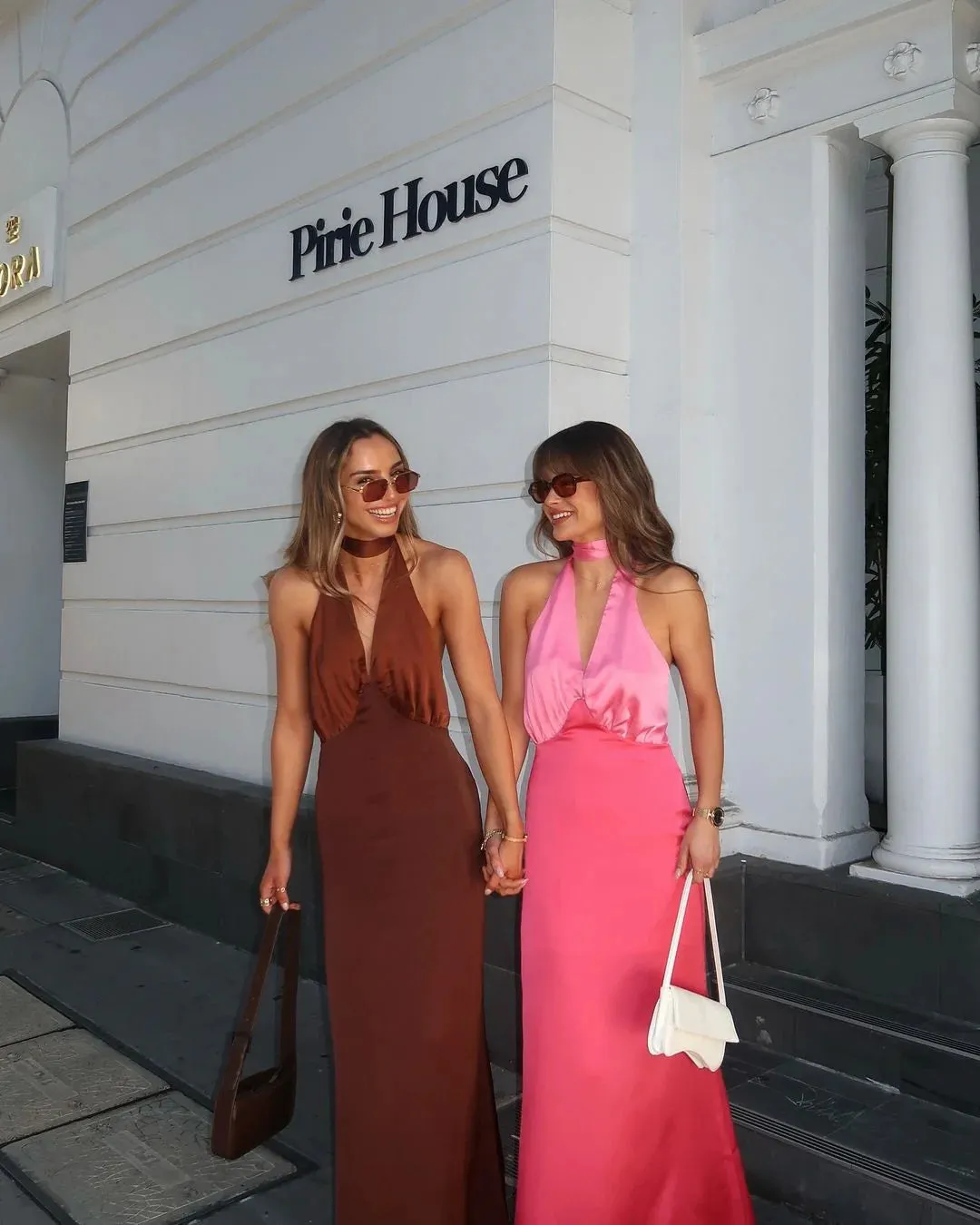 The Wolf Gang Oahu Slip Dress (Hot Pink)