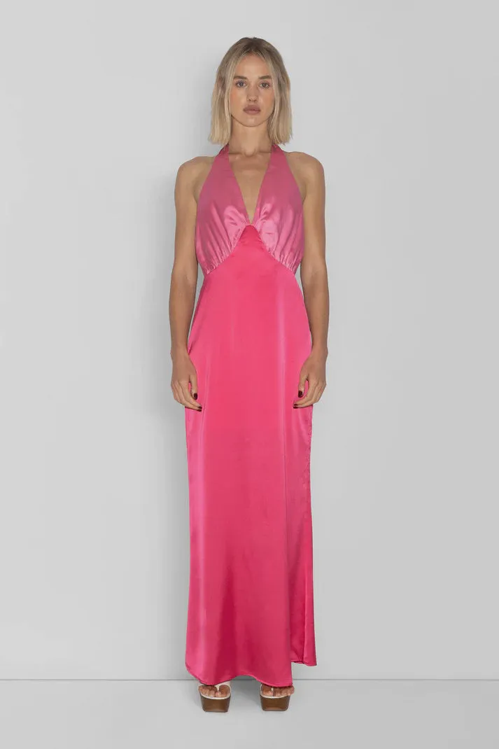 The Wolf Gang Oahu Slip Dress (Hot Pink)