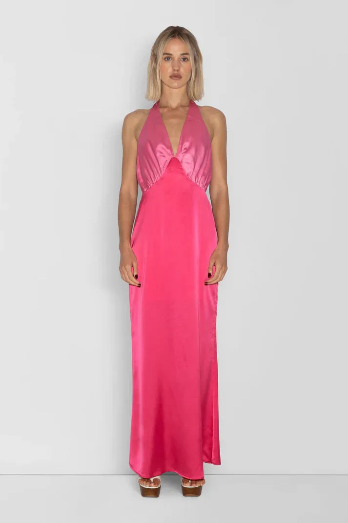 The Wolf Gang Oahu Slip Dress (Hot Pink)