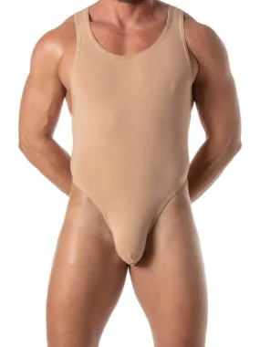 TOF Paris Skin Tone Bodysuit Leotard with Thong Rear
