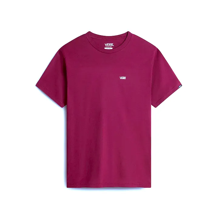 Vans maglietta manica corta da uomo con logo piccolo Left Chest VN0A3CZEC9L ciliegia