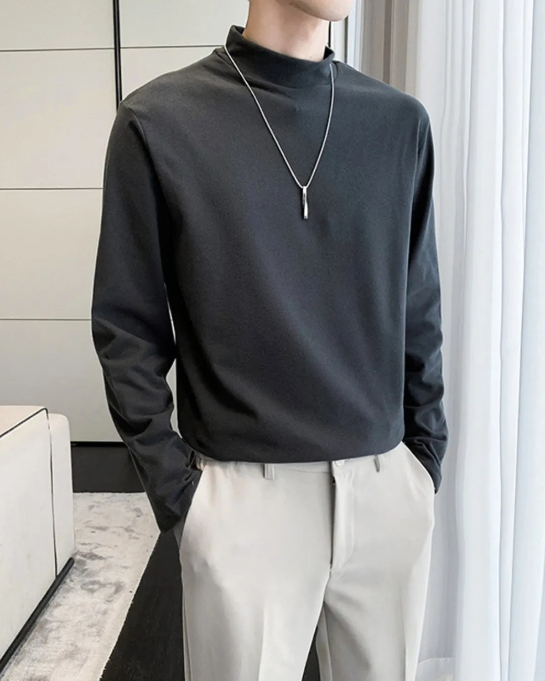 VELVET LONG SLEEVE T-SHIRT KBQ0502