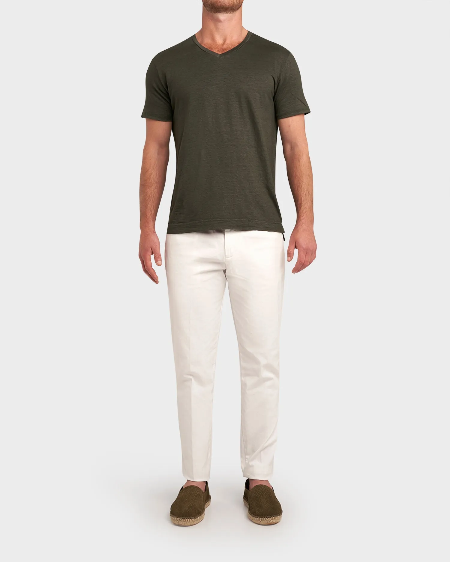 White Cotton New Barcelona Chinos