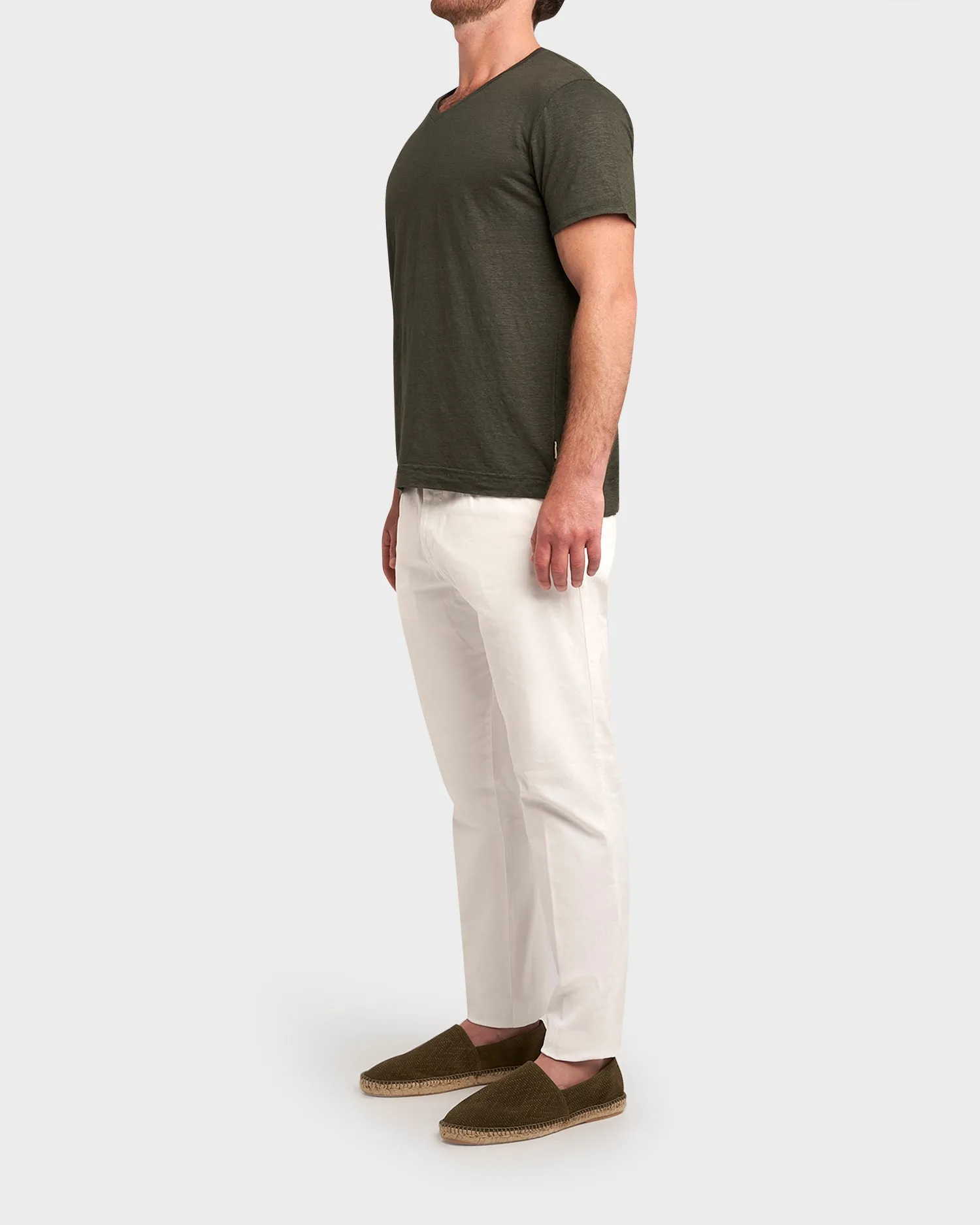 White Cotton New Barcelona Chinos