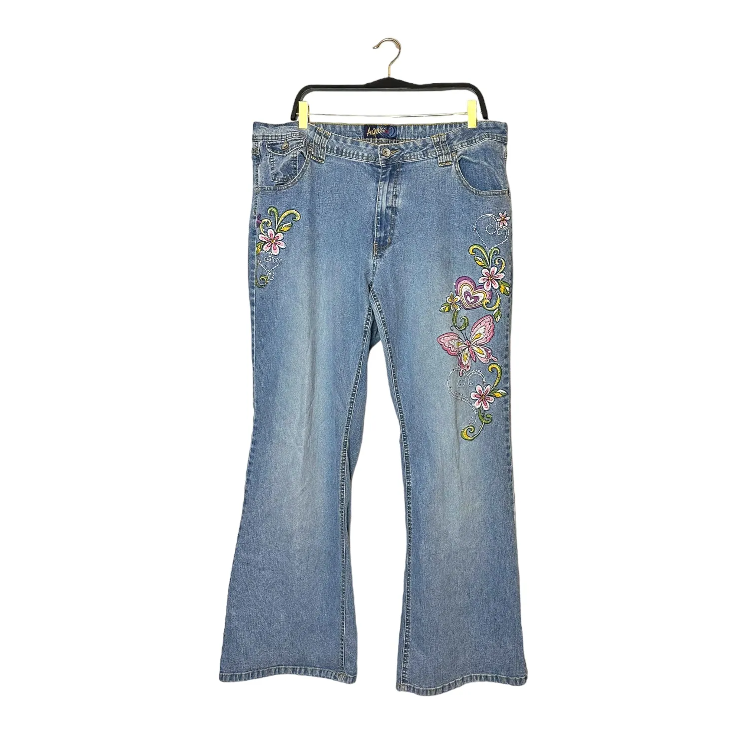 Y2K Butterfly Flare Jeans (2XL/3XL)