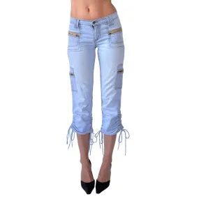 Y2K Low Rise Denim Capris (XS)